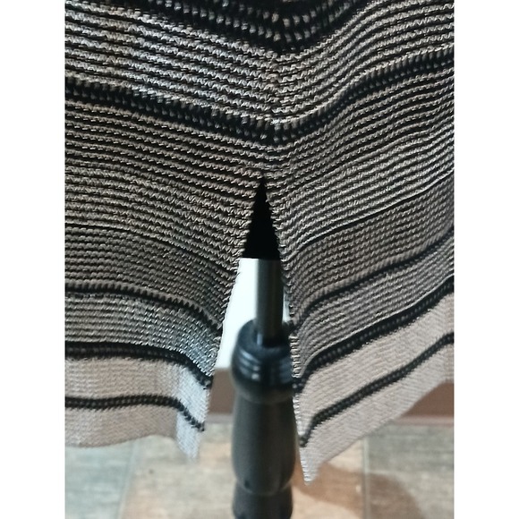 Ming Wang medium Women's Knit Jacket Blazer Double Breasted Black White - Picture 3 of 5